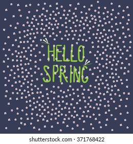 spring blooming greeting card