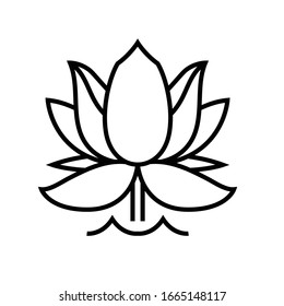 Spring blossom line icon, concept sign, outline vector illustration, linear symbol.