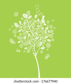 Spring blossoming tree