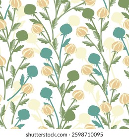 Spring Blossoms Budding Beauty Garden Pattern can be use for background and apparel design