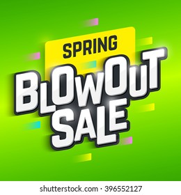 Spring Blowout Sale Banner. Vector.