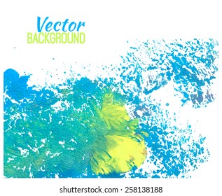 Spring blue background watercolor for logo business design
