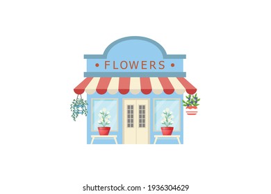 Spring Blue Florist Vector Icon