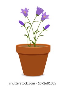 Spring Bluebell Flowers Background Vector Illustration EPS10