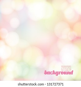 Spring bokeh background. Vector illustration