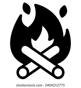 Spring bonfire Vector object illustration