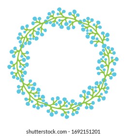 Spring border with lilac isolated on white background. Vector illustration. Flat design for greeting card, leaflet, poster, cover or photo frame.