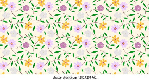 Сontemporary Spring botanical Illustration. Floral vector. Tropical flower. Ornamental design for interior design, Background, fashion, fabric, wallpaper, gift paper, textiles and patchwork design.