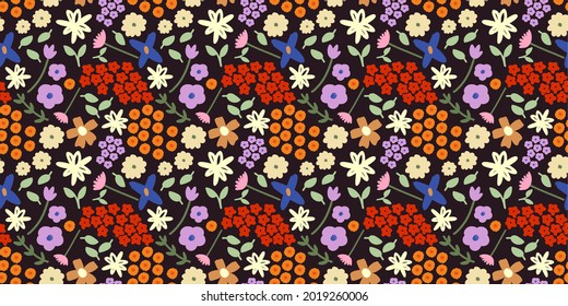 Сontemporary Spring botanical Illustration. Floral vector. Tropical flower. Ornamental design for interior design, Background, fashion, fabric, wallpaper, gift paper, textiles and patchwork design.