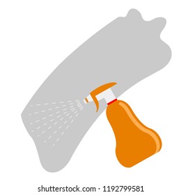 Spring bottle icon cleaning the background. Vector illustration design