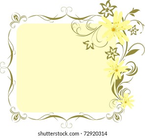 Spring bouquet. Frame. Vector