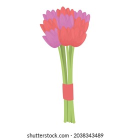 Spring bouquet icon cartoon vector. Flower bunch. Floral decor