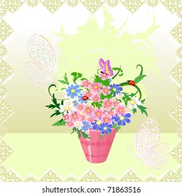 Spring bouquet in a vase
