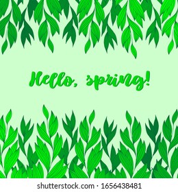 Spring branch concept in hand drawn style, great design for any purposes. Romantic design. Vector sketch. Beautiful vector illustration. Spring decoration. Beautiful hand drawn branch. Doodle