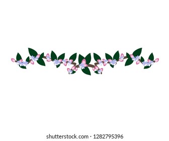 Spring branch with flowers decor