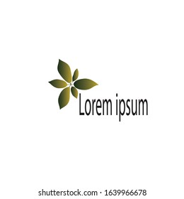 spring branch with  yellow leaves logo vector