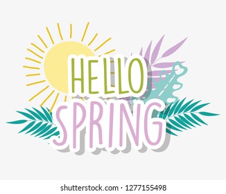 spring branches leaves plant and sun