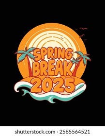 Spring Break 2025 Future Chill T-Shirt Design