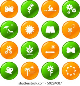 spring and spring break button set