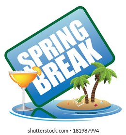 Spring break icon EPS 10 vector