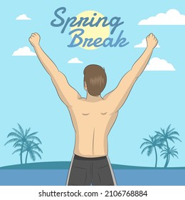 Descanso de primavera. Ilustración vectorial. EPS 10