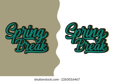 Spring break Vintage T shirt Design.