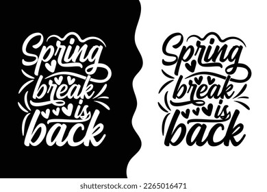 Spring Break Vintage T Shirt Design.