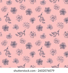 Spring break wallpaper edition, with pink background and floral pattern.