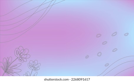 Fondo abstracto de primavera brillante para el cartel. Flores, plantas. Espacio para texto. Gradiente. Ilustración vectorial.