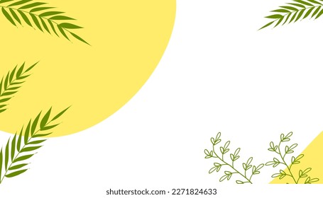 Fondo abstracto de primavera brillante para el cartel. Flores, plantas. Espacio para texto. Ilustración vectorial.