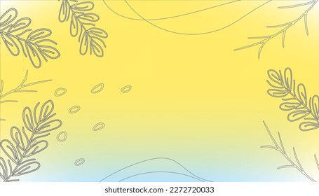 Spring bright abstract background for the banner. Flowers, plants. Space for text. Gradient. Vector illustration.