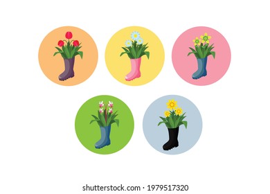 Icono de los arranques de flores de primavera