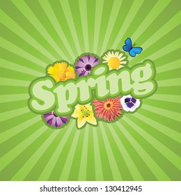 Spring Burst. EPS 8 vector, grouped for easy editing. No open shapes or paths.