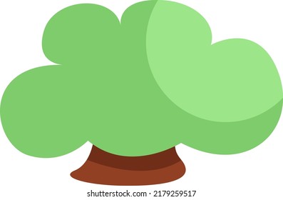 Spring bush, illustration, vector on a white background.