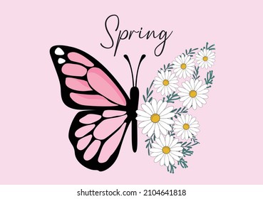 spring butterflies and daisies positive quote flower design margarita 
mariposa
stationery,mug,t shirt,phone case fashion slogan  style spring summer sticker and etc Tawny Orange Monarch Butterfly