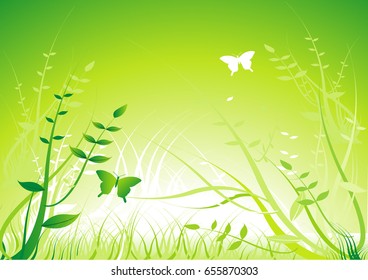 spring butterfly background 