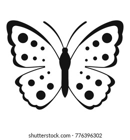 Spring butterfly icon. Simple illustration of spring butterfly vector icon for web