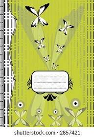 spring and butterfly writing-book cover