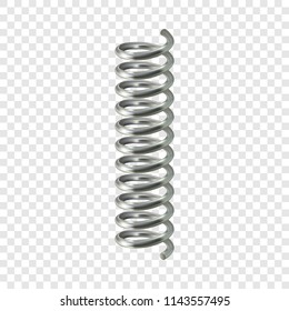 Spring cable mockup. Realistic illustration of spring cable vector mockup for on transparent background