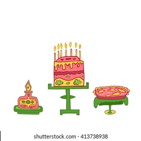 spring cake, spring time, tasty pies, isolated pies