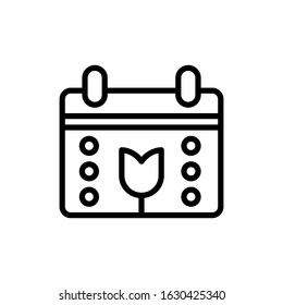  Spring, calendar icon, elements of Spring icon set, premium line icon for web design and app development