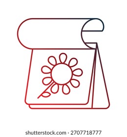 Icono de calendario de primavera con fondo blanco Ilustración de stock de Vector