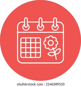 Spring Calendar vector icon. Can be used for printing, mobile and web applications.