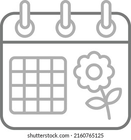Spring Calendar vector icon. Can be used for printing, mobile and web applications.