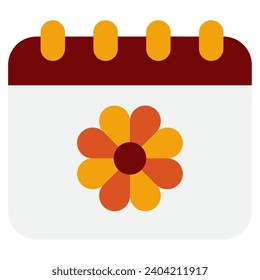 Spring spring calender Vector object illustration