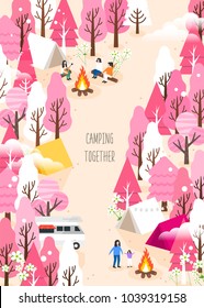 Camping de primavera y viaje