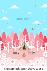 Spring camping and traveling