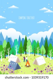 Spring camping and traveling