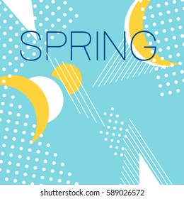 Spring card with abstract geometrical pattern