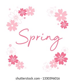 Spring card with beautiful flowers